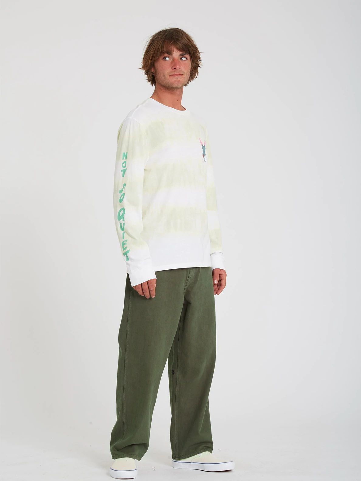 Long Sleeve VOLCOM Men's T-shirt EGLE ZVIRBLYTE - WHITE (A3612203_WHT)