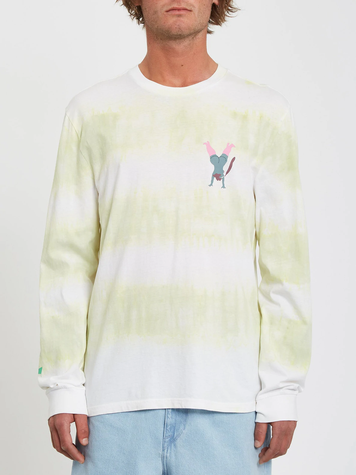 Long Sleeve VOLCOM Men's T-shirt EGLE ZVIRBLYTE - WHITE (A3612203_WHT)
